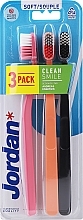 Fragrances, Perfumes, Cosmetics Soft Toothbrush, pink, orange, black - Jordan Clean Smile Soft