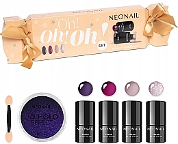 Fragrances, Perfumes, Cosmetics Set - Neonail Professional Oh Oh Oh! Set (n/polish/3ml + applicator /1pcs + n/powder /2g)