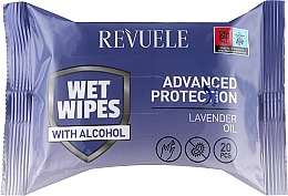 Fragrances, Perfumes, Cosmetics Wet Wipes with Lavender Essential Oil - Revuele Advanced Protection Wet Wipes Lavender Oil
