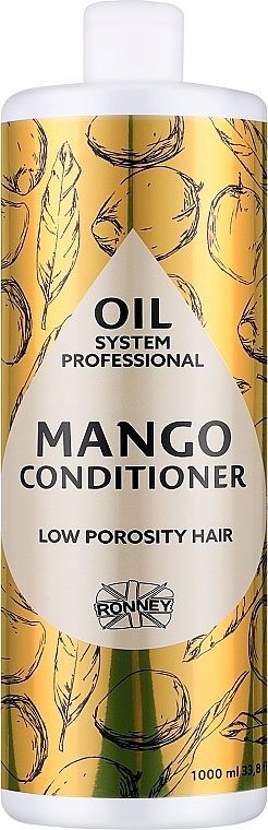Mango Oil Conditioner for Low Porous Hair - Ronney Professional Oil System Low Porosity Hair Mango Conditioner	 — photo N1