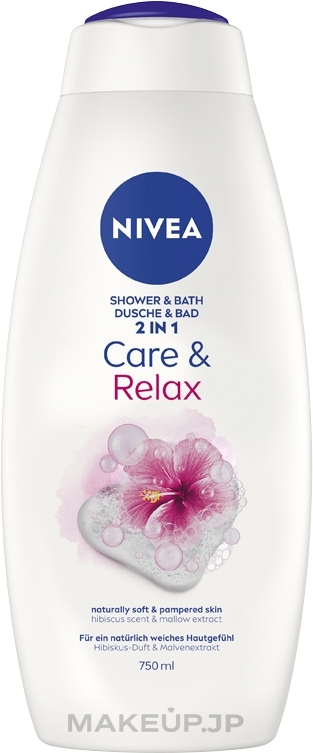 Shower Gel 2 in 1 - NIVEA Shower & Bath Care & Relax — photo 750 ml