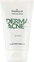 Fragrances, Perfumes, Cosmetics Facial Washing Gel - Farmona Dermaacne+ Pear Face Wash Gel