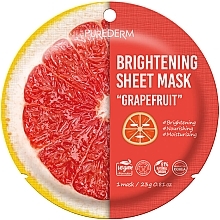 グレープフルーツ ブライトニング シートマスク - Purederm Brightening Sheet Mask — photo N1