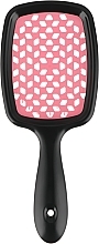 Hair Brush, black with light pink teeth - Kodi Professional Soft Touch Hairbrush — photo N2