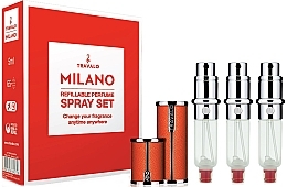 Fragrances, Perfumes, Cosmetics Perfumery Atomizer Set - Travalo Milano Orange Set (atomiser/3x5ml + case)