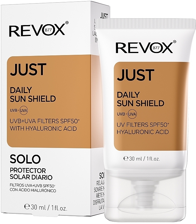 Sun Face Cream - Revox Just Daily Sun Shield UVB + UVA Filters SPF 50 + — photo N2