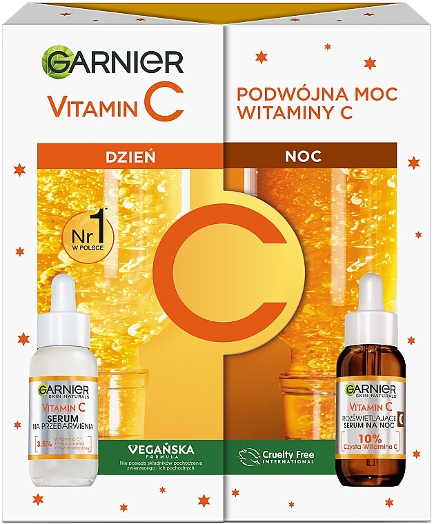 Face Care Set - Garnier Skin Naturals Vitamin C (ser/2x30ml) — photo N3