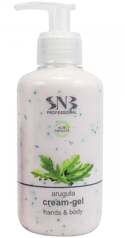 Hands and Body Cream-Gel Summer Care With Aloe Vera Spheres and Arugula Extract - SNB Professional Hand And Body Cream-Gel Summer Care With Aloe Vera Spheres And Arugula Extract — photo N1