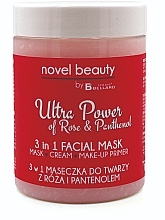 Fragrances, Perfumes, Cosmetics 3-in-1 Face Mask with Rose and Panthenol - Fergio Bellaro Novel Beauty Ultra Power Facial Mask