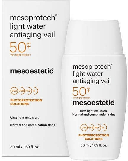 Body Emulsion - Mesoestetic Mesoprotech Light Water Antiaging Veil 50+ — photo N1