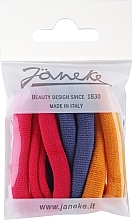 Fragrances, Perfumes, Cosmetics Hair Ties, 6 pieces, crimson + blue + orange - Janeke