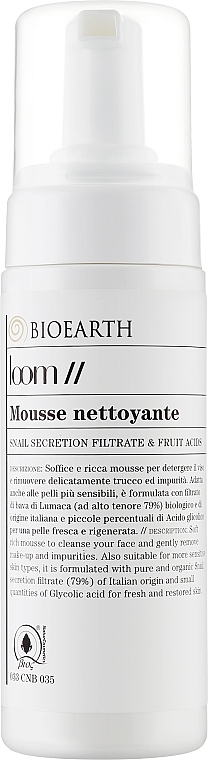 Face Cleansing Foam - Bioearth Loom Cleansing Mousse — photo N1