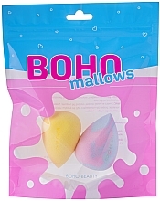 Fragrances, Perfumes, Cosmetics Makeup Sponge Set - Boho Beauty Bohomallows Pink Sugar + Lemon (sponge/2pcs)