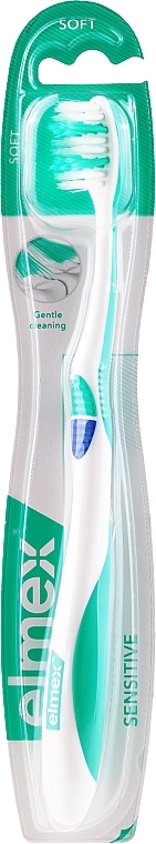 Toothbrush Soft, turquoise- dark blue - Elmex Sensitive Toothbrush Extra Soft — photo N1
