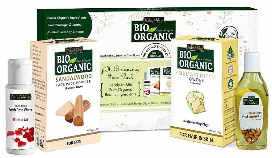 Set - Indus Valley Bio Organic (f/toner/30g + powder/2x30g + oil/25ml) — photo N1