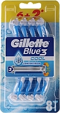 Disposable Shaving Razors - Gillette Blue 3 Cool 6+2 pcs  — photo N2