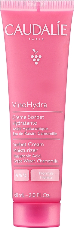 Moisturizing Face Cream-Sorbet with Hyaluronic Acid, Chamomile & Grape Water - Caudalie VinoHydra Sorbet Cream Moisturizer — photo N1