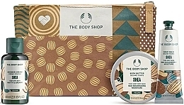 Fragrances, Perfumes, Cosmetics Set - The Body Shop Nutty & Nourishing Shea Mini Gift (sh/gel/60 ml + b/butter/50 ml + h/cr/30 ml + bag/1 pcs)