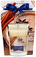 Fragrances, Perfumes, Cosmetics Decorative Candle, 7.4x8.3 cm, in glass - Artman Cookies Coffee&Vanilla