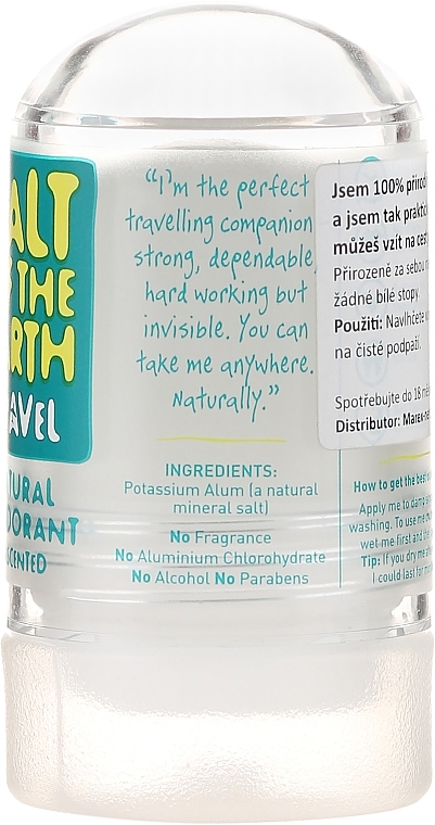 Natural Crystal Deodorant Stick - Salt of the Earth Crystal Travel Deodorant — photo N2