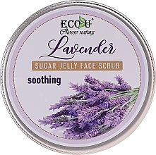 Fragrances, Perfumes, Cosmetics Soothing Face Scrub with Sugar Jelly and Lavender - Eco U Soothing Lavender Sugar Jelly Face Scrub