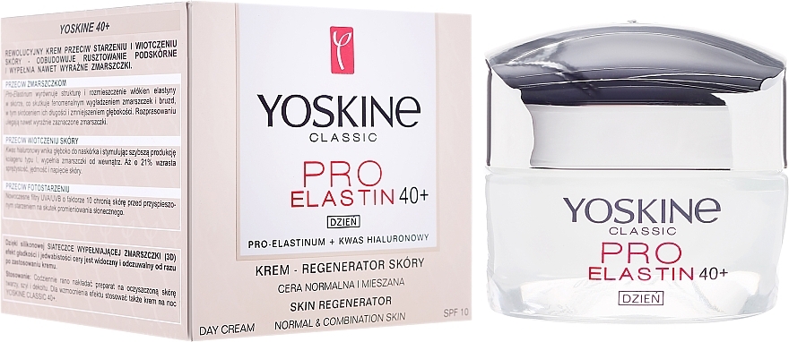 Day Cream for Normal and Combination Skin 40+ - Yoskine Classic Pro-Elastin Day Cream 40+ — photo N1