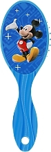 Kids Hair Brush, 7035 "Mickey Mouse", light blue - La Rosa — photo N3