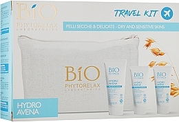 Fragrances, Perfumes, Cosmetics Moisturizing Set for Dry & Sensitive Skin - Phytorelax Laboratories Bio Hydro Avena (milk/40ml + ser/15ml + cr/20ml + bag)