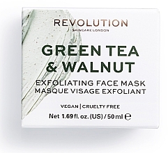 Fragrances, Perfumes, Cosmetics Exfoliating Cleansing Face Mask - Makeup Revolution Green Tea & Walnut Exfoliating Face Mask