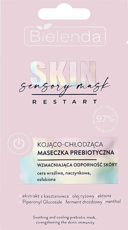 Soothing & Cooling Face Mask with Prebiotics - Bielenda Skin Restart Sensory Soothing & Cooling Prebiotic Mask (sample) — photo N1