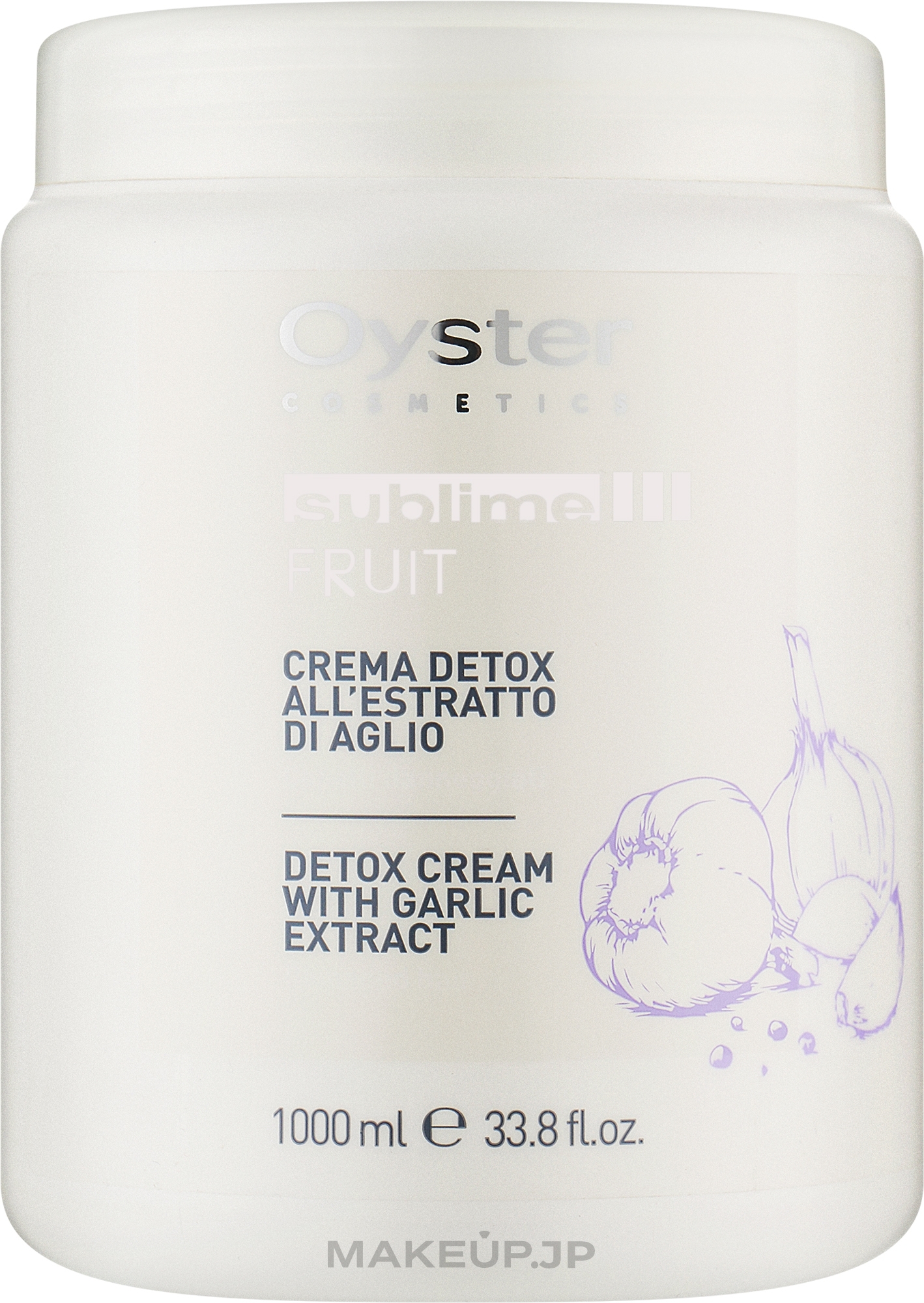 Black Detox Mask for Damaged Hair - Oyster Cosmetics Sublime Fruit Detox Cream With Garlic Extract — photo 1000 ml