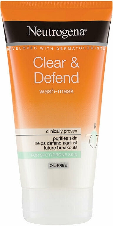 2-in-1 Face Mask - Neutrogena Clear & Defend 2 in 1 Wash-Mask — photo N1