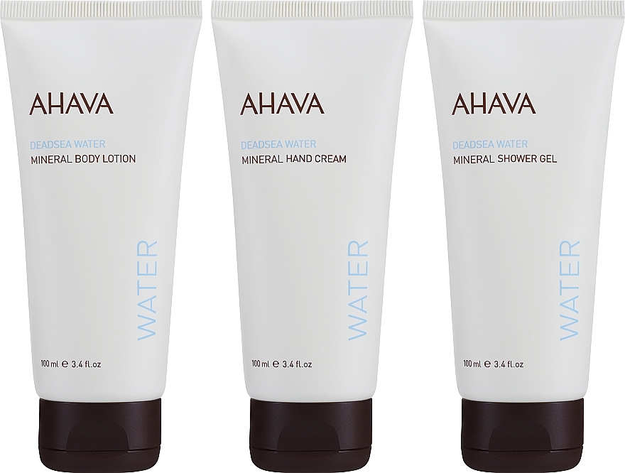 Set - Ahava Be Unexpected Holiday 2023 Work That Body Set (h/cr/100ml + b/lot/100ml + sh/gel/100ml + f/ser/sample/0.5ml) — photo N2