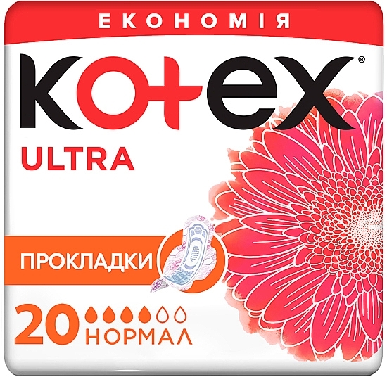 Sanitary Pads, 20 pcs - Kotex Ultra Dry Normal Duo — photo N1