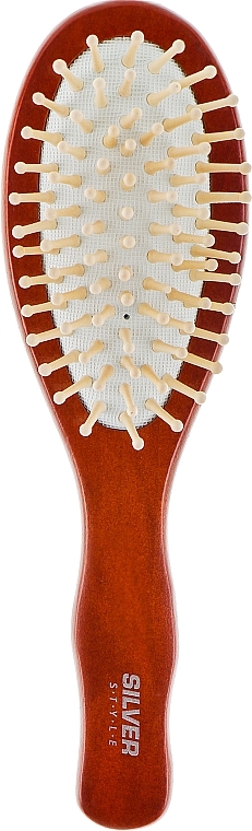 Massage Hair Brush, wooden, RD-06 - Silver Style — photo N1