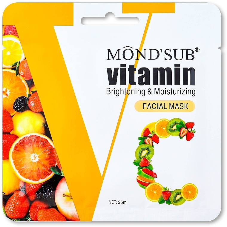 Vitamin C Moisturising & Refreshing Face Mask - Mond'Sub Vitamin C Brightening & Moisturizing Facial Mask — photo N1