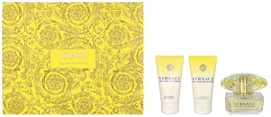 Versace Yellow Diamond - Set (edt/50ml + b/lot/50ml + sh/gel/50ml) — photo N1