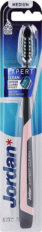 Expert Clean Toothbrush, medium, black/pink - Jordan Expert Clean Medium — photo N1