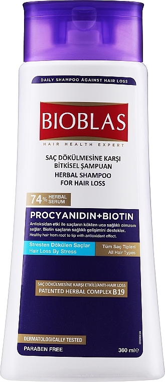 Anti Hair Loss Shampoo - Bioblas Procyanidin Anti Stress Shampoo — photo N1