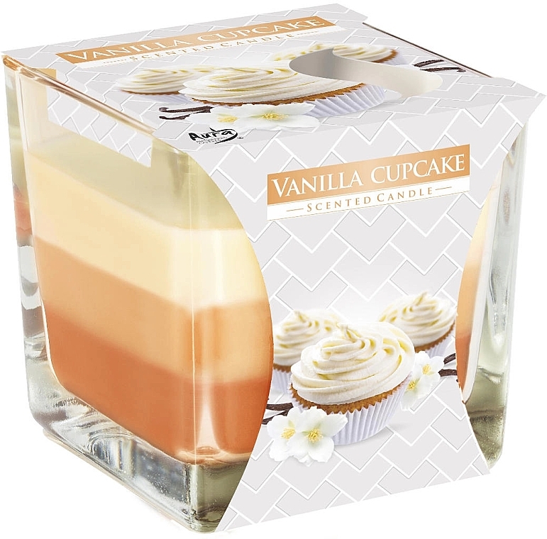 Scented Three-Layer Candle in Glass 'Vanilla Cupcake' - Bispol Scented Candle Vanilla Cupcake — photo N1