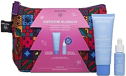 Fragrances, Perfumes, Cosmetics Set - Apivita Aqua Beelicious Set (f/cr/40ml + boost/10ml + bag)