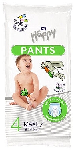 Maxi Baby Diapers-Panties 8-14 kg, size 4, 4 pcs - Bella Baby Happy Pants — photo N1