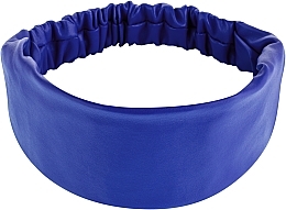 Fragrances, Perfumes, Cosmetics Headband "Faux Leather Classic", straight, blue electric - MAKEUP Hair Accessories