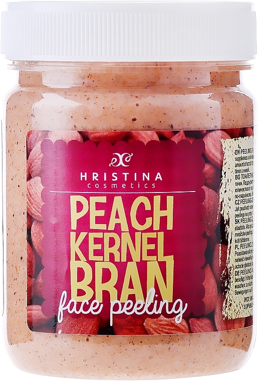 Peach Kernel Bran Face Peeling - Hristina Cosmetics Peach Kernel Bran Face Peeling — photo N3
