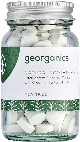 Tooth Cleansing Tablets 'Tea Tree' - Georganics Natural Toothtablets Tea Tree — photo N1