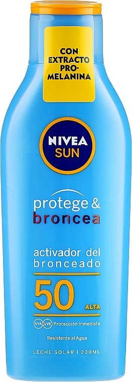 Lotion-Tanning Enhancer "Protection and Tan" - Nivea Sun Care SPF50 — photo N1