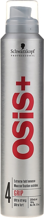 Extra Strong Hold Hair Mousse - Schwarzkopf Professional Osis+ 4 Grip Mousse Fixation Extreme — photo N1