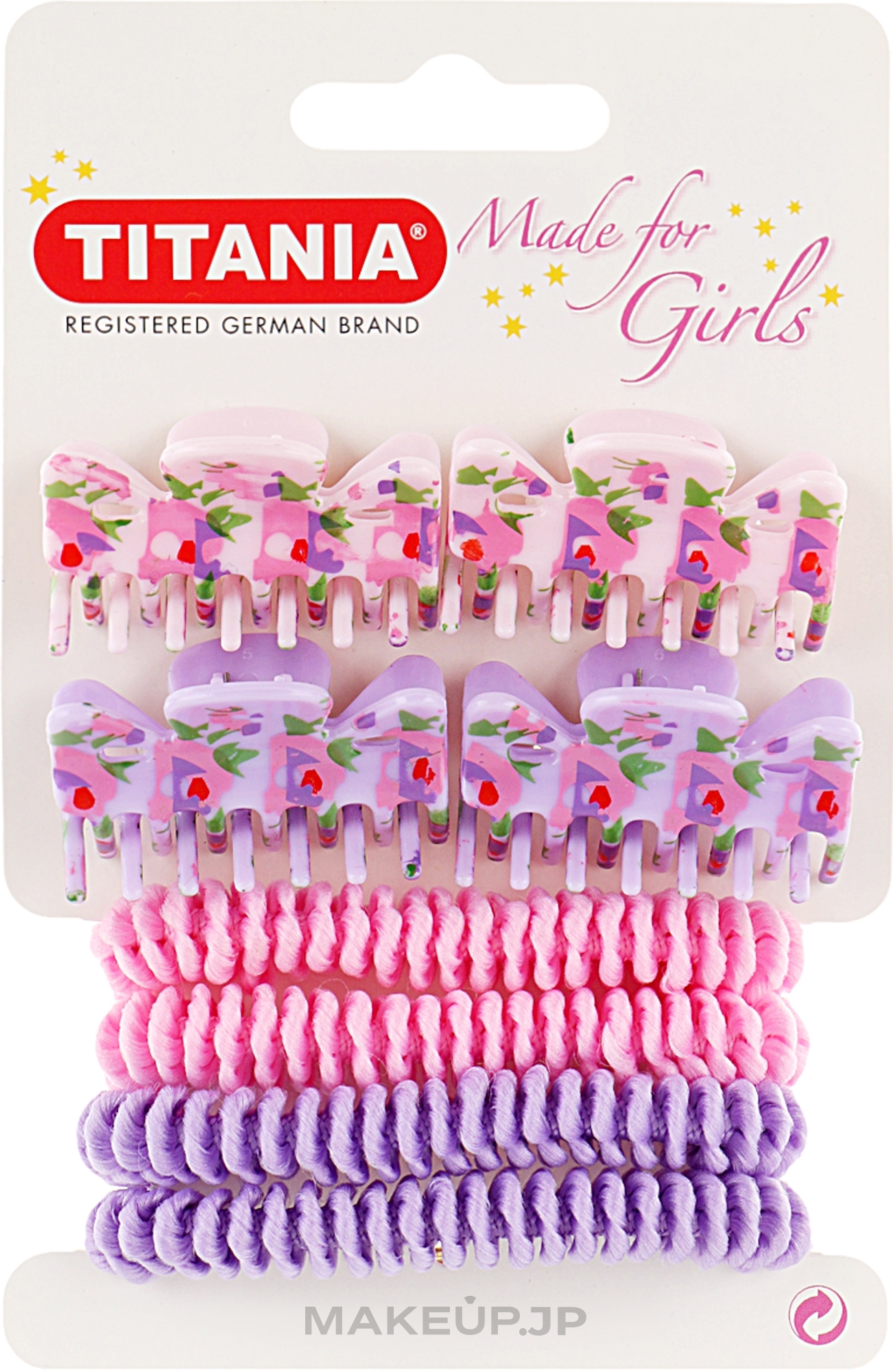 Elastic Hair Band & Clip Set - Titania Made For Girls — photo 8 szt.