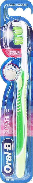 Soft Toothbrush 35, light green - Oral-B 3D White  — photo N1