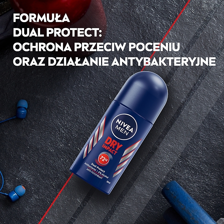 Men Roll-On Antiperspirant Deodorant "Strong Protection" - NIVEA MEN Dry Impact  — photo N3